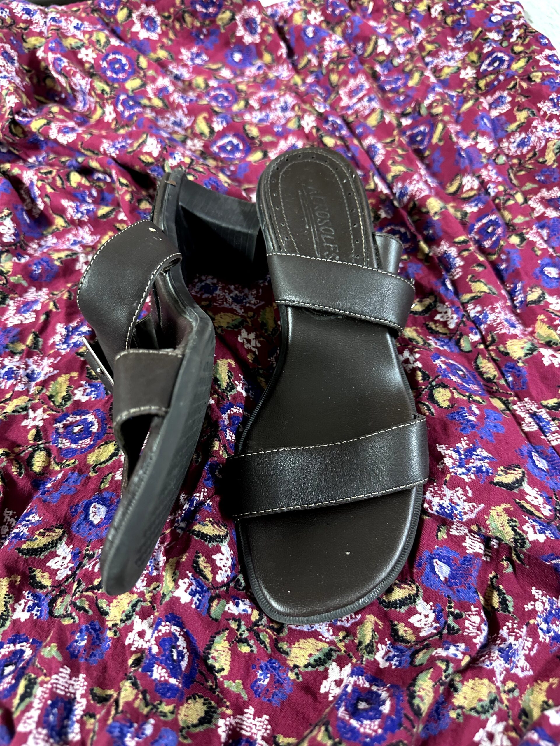 Aerosoles Brown Kitten Sandal